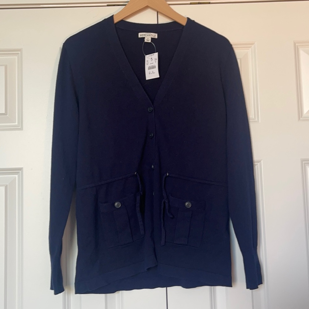 J.Crew Factory Navy Small Button up Cardigan